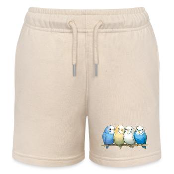 Perruches ondulées - Short de jogging enfant bio Stanley/Stella - écru doux - Devant