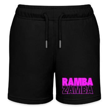 Ramba Zamba Neon Typography - Kids Organic Sweat Shorts by Stanley/Stella - black - Front