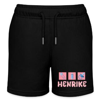 Geschenk für Henrike - Kinder Organic Joggingshorts Mini Bolter von Stanley/Stella - Schwarz - Vorne