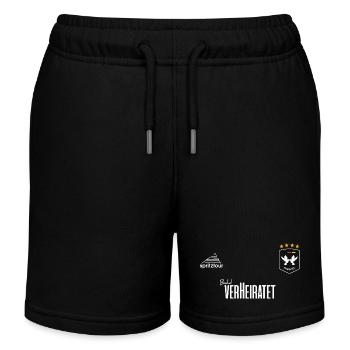 JGA - Trikot - Bald verheiratet - Weiße Schrift - Kinder Organic Joggingshorts Mini Bolter von Stanley/Stella - Schwarz - Vorne