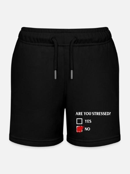 Are you stressed? - Bist du im Stress? - Kinder Organic Joggingshorts Mini Bolter von Stanley/Stella - Schwarz