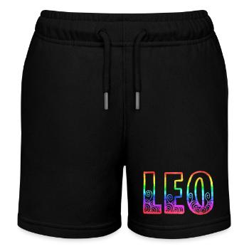 leo rs rainbow - Short de jogging enfant bio Stanley/Stella - noir - Devant