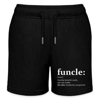 Drôle de citation de l’oncle - Short de jogging enfant bio Stanley/Stella - noir - Devant
