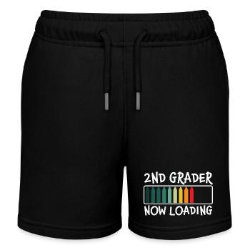 2nd grader now loading 2ème classe Chemise - Short de jogging enfant bio Stanley/Stella - noir - Devant