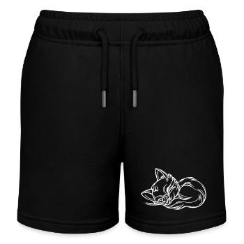 Mignon chaton endormi mignon - Short de jogging enfant bio Stanley/Stella - noir - Devant