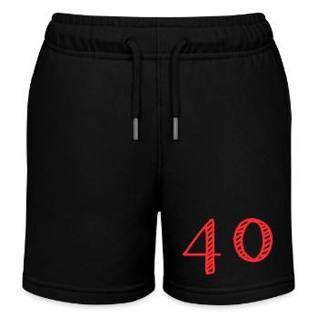 40 JAHRE. 40-jähriges JUBILÄUM. JUBILÄUM 40 JAHRE. 40 - Kinder Organic Joggingshorts Mini Bolter von Stanley/Stella - Schwarz - Vorne
