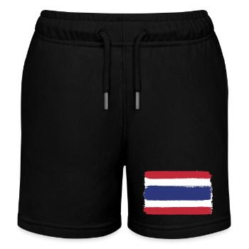 Thailand Flagge used look - Kinder Organic Joggingshorts Mini Bolter von Stanley/Stella - Schwarz - Vorne