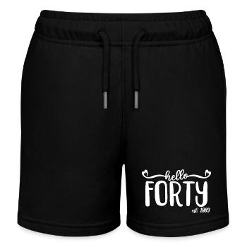 40. Geburtstag für Frauen 40 Hallo Vierzig Est. 1983 - Kinder Organic Joggingshorts Mini Bolter von Stanley/Stella - Schwarz - Vorne