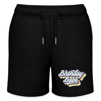 Anniversaire Babe Matching Group Cadeau de fête d’anniversaire - Short de jogging enfant bio Stanley/Stella - noir - Devant