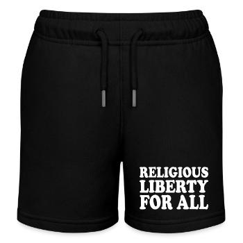 religious liberty for all - Kids Organic Sweat Shorts by Stanley/Stella - black - Front