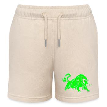 Tête de taureau tête Logo Steak Beast Gym corne - Short de jogging enfant bio Stanley/Stella - écru doux - Devant