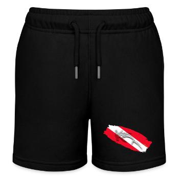 Shark Diving - Kids Organic Sweat Shorts by Stanley/Stella - black - Front