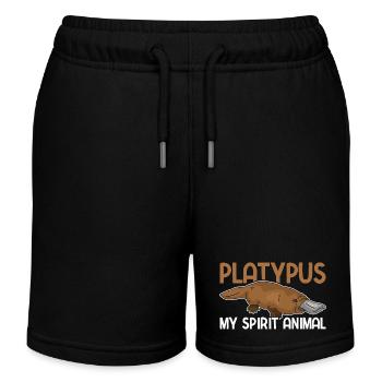 Ornithorynque - Short de jogging enfant bio Stanley/Stella - noir - Devant