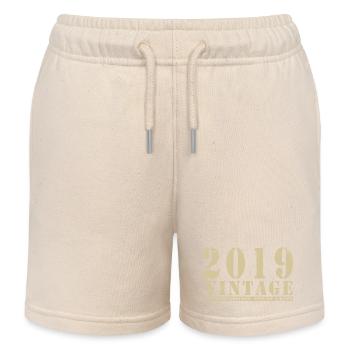 Original 2019 Vintage Vintage Retro Geburtstag - Kinder Organic Joggingshorts Mini Bolter von Stanley/Stella - Natur - Vorne