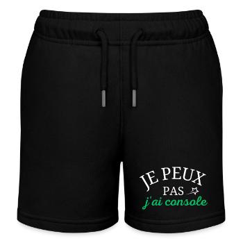 je peux pas j'ai console - Short de jogging enfant bio Stanley/Stella - noir - Devant