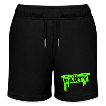 Mixeur Party Spray DJ Vinyle Enregistrer Musique - Short de jogging enfant bio Stanley/Stella - noir - Devant