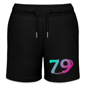 Nummer 79 mehrfarbig - Kinder Organic Joggingshorts Mini Bolter von Stanley/Stella - Schwarz - Vorne