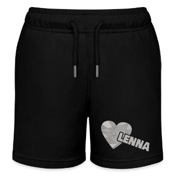 Lenna comme amour - Short de jogging enfant bio Stanley/Stella - noir - Devant