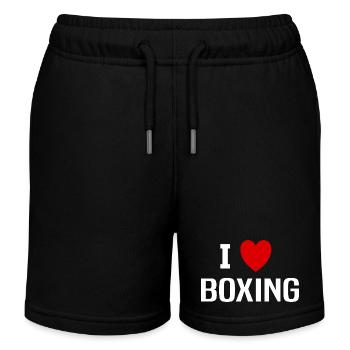 I love Boxing - Short de jogging enfant bio Stanley/Stella - noir - Devant