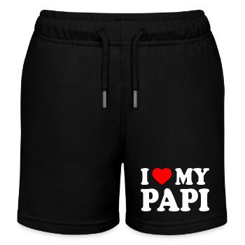 I love my papi - Kinder Organic Joggingshorts Mini Bolter von Stanley/Stella - Schwarz - Vorne