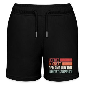 Fier des gauchers - Short de jogging enfant bio Stanley/Stella - noir - Devant