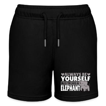 Sei immer du selbst, es sei denn, du kannst ein - Kinder Organic Joggingshorts Mini Bolter von Stanley/Stella - Schwarz - Vorne