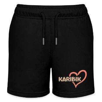 Cadeau pour les Caraïbes - Short de jogging enfant bio Stanley/Stella - noir - Devant