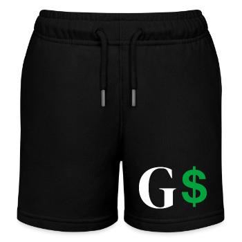 Lettre g dollar - Short de jogging enfant bio Stanley/Stella - noir - Devant