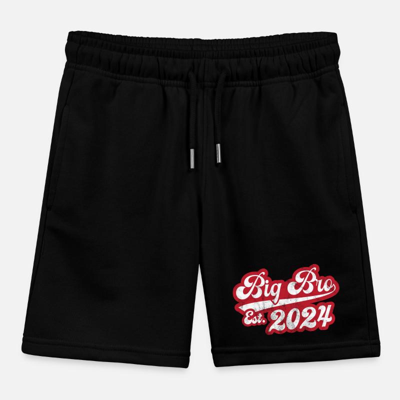 Big Bro Est 2024 Kids Organic Sweat Shorts by Stanley/Stella