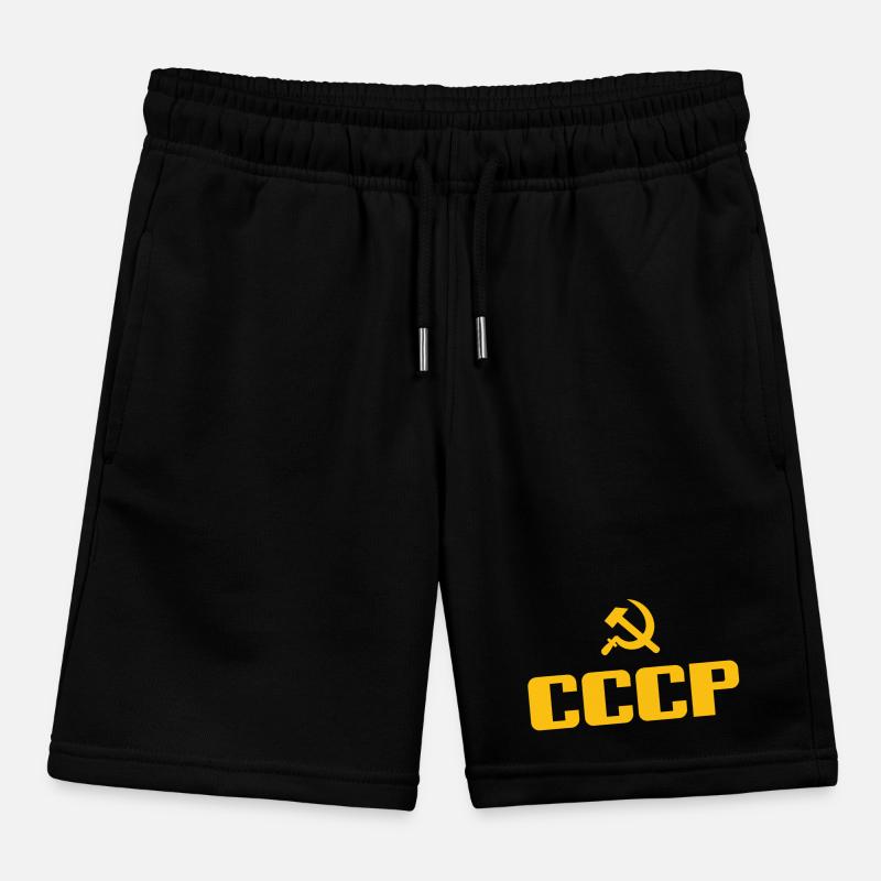 Soviet - Hammer and Sickle Soviet Union - Communist Kids Organic Sweat Shorts by Stanley/Stella