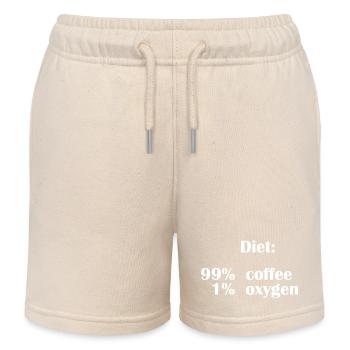 Die Ernährung besteht zu 99 % aus Kaffee, aber nur zu 1 % aus Sauerstoff - Kinder Organic Joggingshorts Mini Bolter von Stanley/Stella - Natur - Vorne