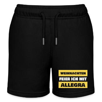 Vorname Allegra - Kinder Organic Joggingshorts Mini Bolter von Stanley/Stella - Schwarz - Vorne