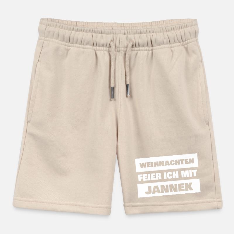First name Jannek Kids Organic Sweat Shorts by Stanley/Stella