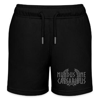 Mundus Sine Caesaribus Citation Latin - Short de jogging enfant bio Stanley/Stella - noir - Devant