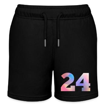 Bunte Ausgabe 24 - Kinder Organic Joggingshorts Mini Bolter von Stanley/Stella - Schwarz - Vorne