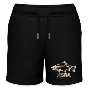 FISH ORIGINAL - Kids Organic Sweat Shorts by Stanley/Stella - black - Front