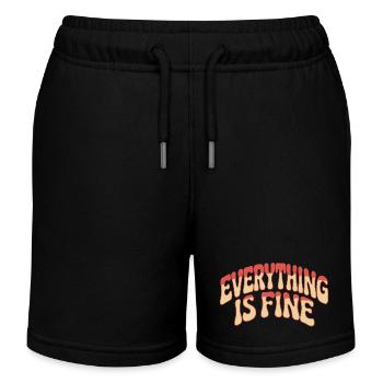 C’EST BIEN - Short de jogging enfant bio Stanley/Stella - noir - Devant