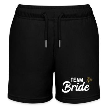 Team Bride Braut I JGA Junggesellinnenabschied - Kinder Organic Joggingshorts Mini Bolter von Stanley/Stella - Schwarz - Vorne
