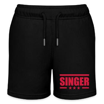 Singer - Kids Organic Sweat Shorts by Stanley/Stella - black - Front
