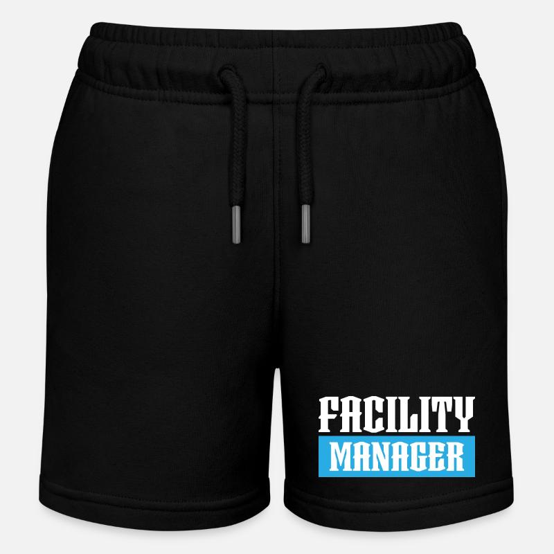 tshirt facility manager noir - Short de jogging enfant bio Stanley/Stella - noir