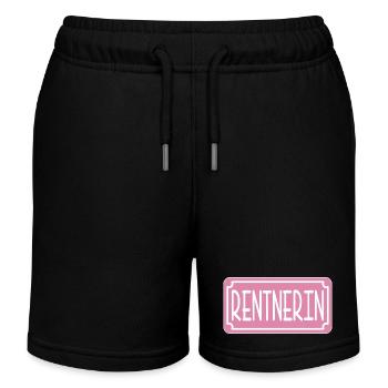 Rentnerin - RENTE RUHESTAND - ABSCHIEDSGESCHENKE - Kinder Organic Joggingshorts Mini Bolter von Stanley/Stella - Schwarz - Vorne