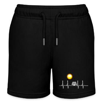 EKG Solarenergie Herzlinie Strom Erzeugen Klima - Kinder Organic Joggingshorts Mini Bolter von Stanley/Stella - Schwarz - Vorne