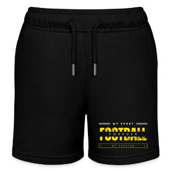 Football my sport my passion yellow - Kids Organic Sweat Shorts by Stanley/Stella - black - Front