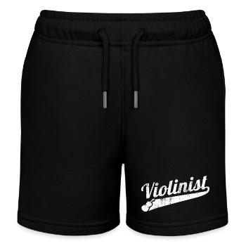 Lustiger Violinist - Kinder Organic Joggingshorts Mini Bolter von Stanley/Stella - Schwarz - Vorne