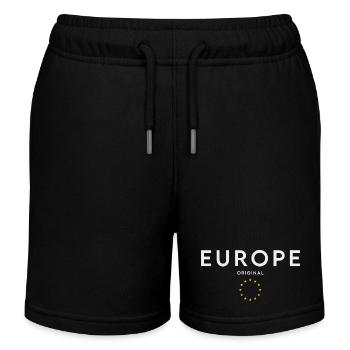 Drapeau de l’Europe, fierté européenne - Short de jogging enfant bio Stanley/Stella - noir - Devant