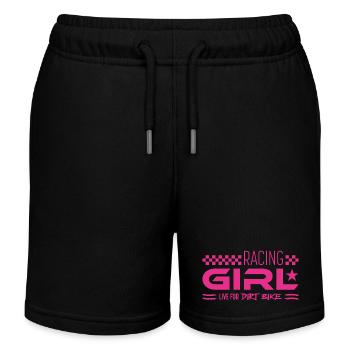 Racing Girl – Motocross - Short de jogging enfant bio Stanley/Stella - noir - Devant