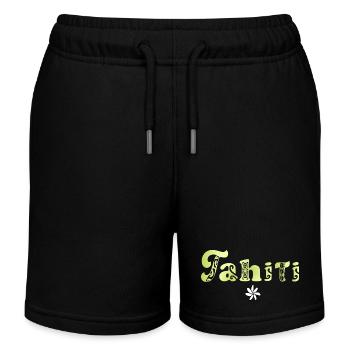Tahiti (lime) - Kids Organic Sweat Shorts by Stanley/Stella - black - Front