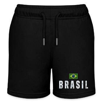 J'aime le Brésil, la fierté brésilienne - Short de jogging enfant bio Stanley/Stella - noir - Devant