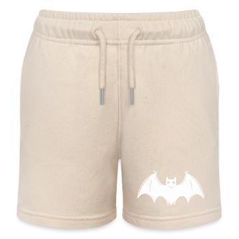 Bat - Kids Organic Sweat Shorts by Stanley/Stella - soft Ecru - Front