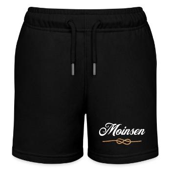 "Moinsen" - Tau-Edition - Kinder Organic Joggingshorts Mini Bolter von Stanley/Stella - Schwarz - Vorne